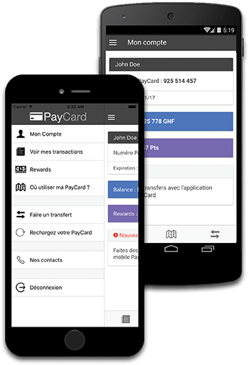 L'application mobile PayCard